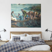 Der wunderbare Fang von Fischkanvas Print Leinwanddruck (Insitu (Schlafzimmer))