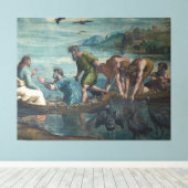 Der wunderbare Fang von Fischkanvas Print Leinwanddruck (Insitu (Holzboden))