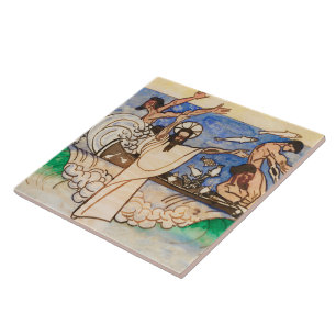 Der wunderbare Fischfang Jan Toorop Fliese