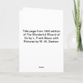 Der wunderbare Zauberer von Oz -- 1900 Karte (Rückseite)