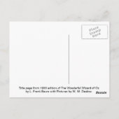 Der wunderbare Zauberer von Oz — 1900 Postkarte (Rückseite)