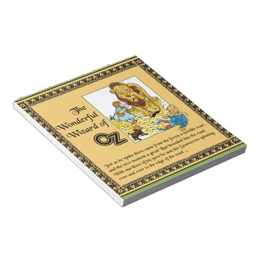 Der wunderbare Zauberer von Oz Notizblock (angewinkelt)