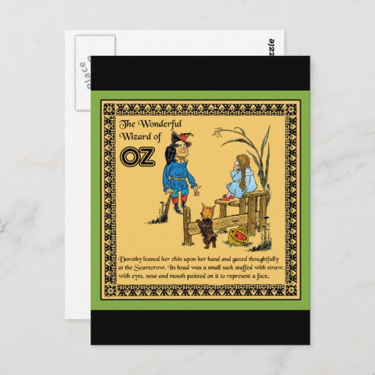 Der wunderbare Zauberer von Oz Postkarte (Vorne/Hinten)