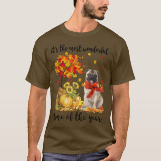 Der wunderbarste Herbstzeit Mops Pumpkin639 T-Shirt