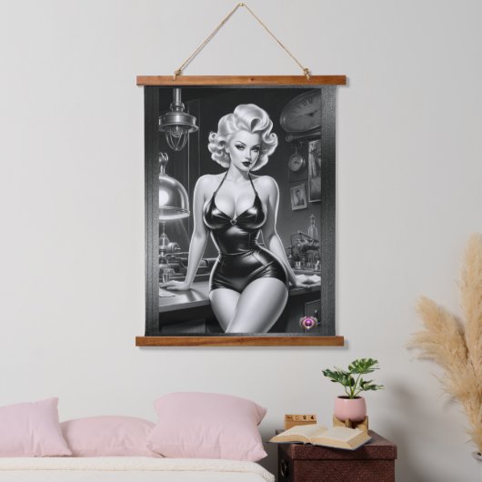 Der wunderschöne Blick auf die Wissenschaft von Xz Wandteppich Mit Holzrahmen (Schlafzimmer)