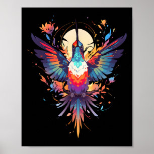 Der wunderschöne Hummingbird Bird Watching Earth D Poster