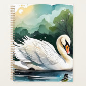 Der wunderschöne Schwan am See ist ein Ort zum Bad Planer (Vorderseite)