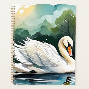 Der wunderschöne Schwan am See ist ein Ort zum Bad Planer