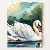 Der wunderschöne Schwan am See ist ein Ort zum Bad Planer (Rückseite)