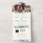 Der wunderschöne Weinberg Lilac All In One Einladung (Innen Boden)