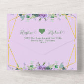 Der wunderschöne Weinberg Lilac All In One Einladung (Rückseite)