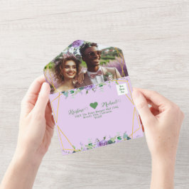 Der wunderschöne Weinberg Lilac All In One Einladung