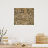 Der Wunsch und die Zufriedenheit, 1893 Poster (Küche)