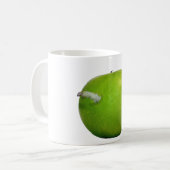 Der Wurm im Apfel Kaffeetasse (Vorderseite Links)