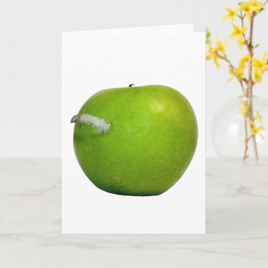 Der Wurm im Apfel Karte (Gelbe Blume)