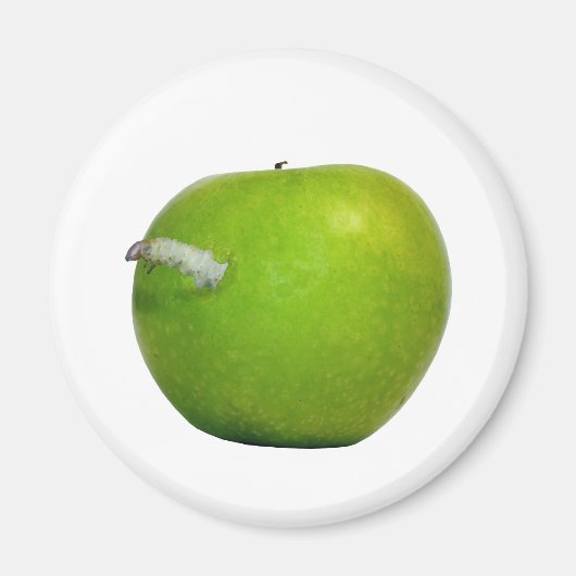Der Wurm im Apfel Magnet (Vorne)