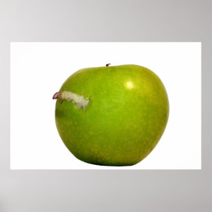 Der Wurm im Apfel Poster