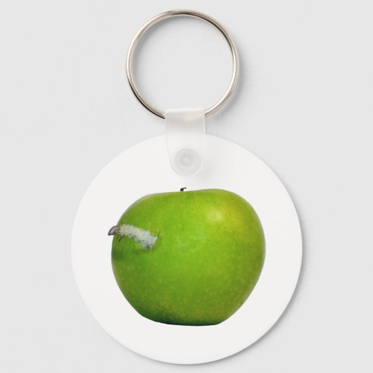 Der Wurm im Apfel Schlüsselanhänger (Vorderseite)
