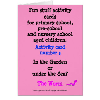 Der Wurm - merken Sie Größen-Beispielkarte