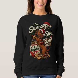 Der Wurst hat Weihnachtsmanns Kekse gestohlen Dach Sweatshirt