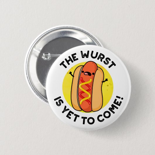 Der Wurst kommt noch immer zu einem lustigen Hot D Button (Vorne & Hinten)