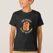Der Wurst kommt noch immer zu einem lustigen Hot D T-Shirt (Vorderseite)