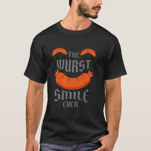 Der Wurst Lächeln je Wurst Wurst Funny Oktoberfe T-Shirt