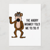 Der wütende Affe hat mir gesagt, es zu tun Postkarte (Vorderseite)