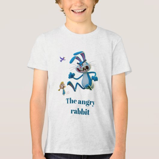 Der wütende Hase Tri-Blend Shirt (Vorderseite)