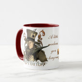 Der wütende Hutmacher Tasse (Vorderseite Links)