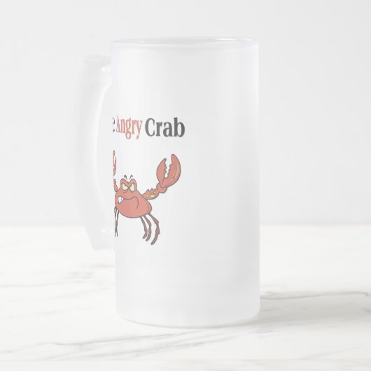 Der wütende Krab Mattglas Bierglas (Vorderseite Links)