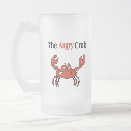 Der wütende Krab Mattglas Bierglas (Links)