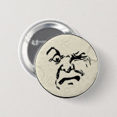 Der wütende Mensch im Mondgefecht Button (Vorne & Hinten)
