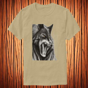 Der wütende Wolf   Art der AI T-Shirt