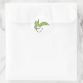 Der Wyrm (grün) Runder Aufkleber (Tasche)