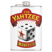 Der Yahtzee Manifesto Flask Flachmann (Vorderseite)
