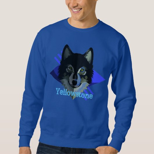 Der Yellowstone-Wolf-Sweatshirt der Männer Sweatshirt (Vorderseite)