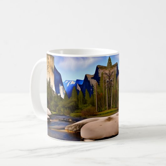 Der Yosemite Nationalpark ist ein bekannter Nation Kaffeetasse (Vorderseite Links)