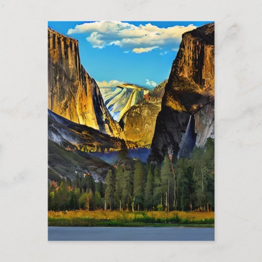 Der Yosemite Nationalpark ist ein bekannter Nation Postkarte (Vorderseite)