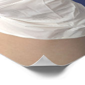 Der Zahnarzt erklärt mit einem Zahnmodell Poster (Ecke)