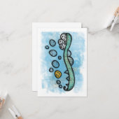 Der Zahnbürste, den dein Zahnarzt dir Grußkarte ga Karte (Vorderseite/Rückseite Beispiel)