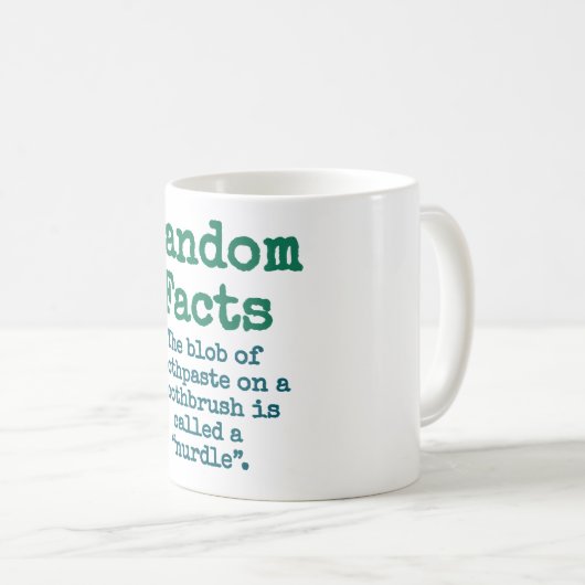 Der Zahnpastenblock auf einer Zahnbürste - Trivia Kaffeetasse (VorderseiteRechts)