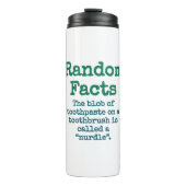 Der Zahnpastenblock auf einer Zahnbürste - Trivia Thermosbecher (Vorderseite)