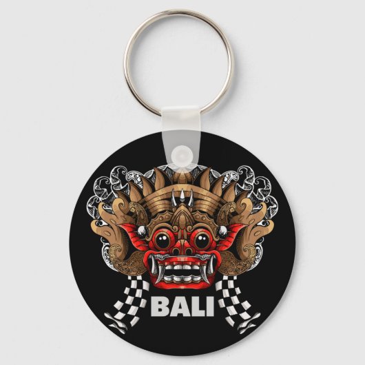Der Zauber Balis mit dir: Black Barong Key Chain Schlüsselanhänger (Vorderseite)
