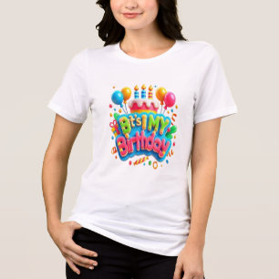 Der Zauber der Balloons-Kuchen zum Geburtstag Tri-Blend Shirt