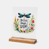 Der Zauber der Blumen des Frühlings Acrylschild (Winkel)