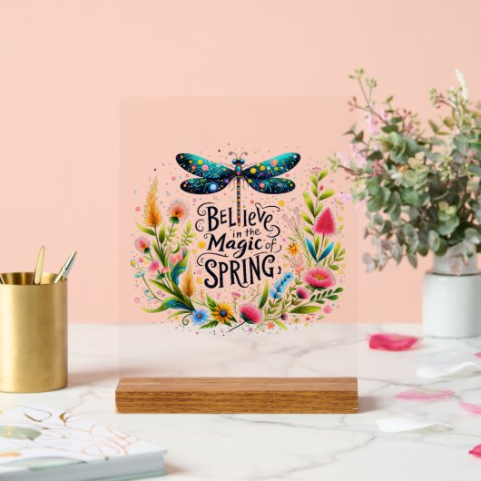 Der Zauber der Blumen des Frühlings Acrylschild (Hochzeit)