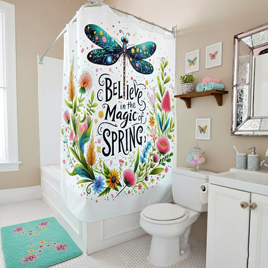 Der Zauber der Blumen des Frühlings Duschvorhang