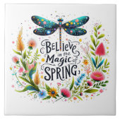 Der Zauber der Blumen des Frühlings Fliese (Vorderseite)