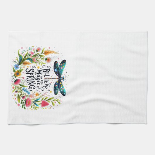 Der Zauber der Blumen des Frühlings Geschirrtuch (Horizontal)